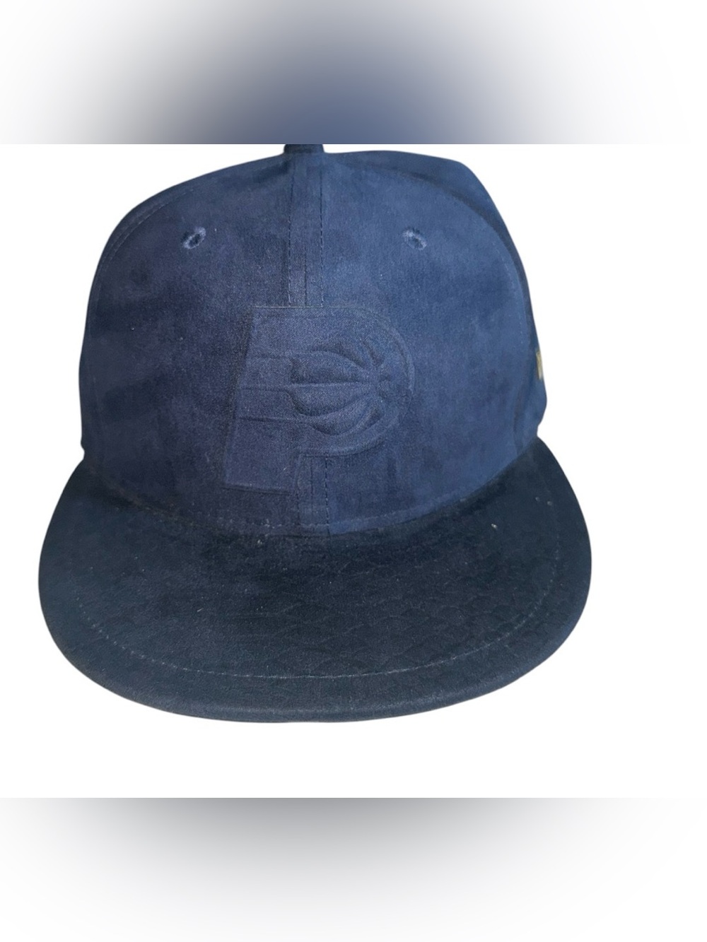 New Era Navy Suede Fitted Cap with Embossed Logo Indiana pacer